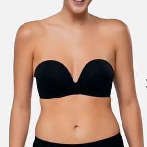 Underoutfit The No Strings Attached Bra‎ Black Strapless New Size L